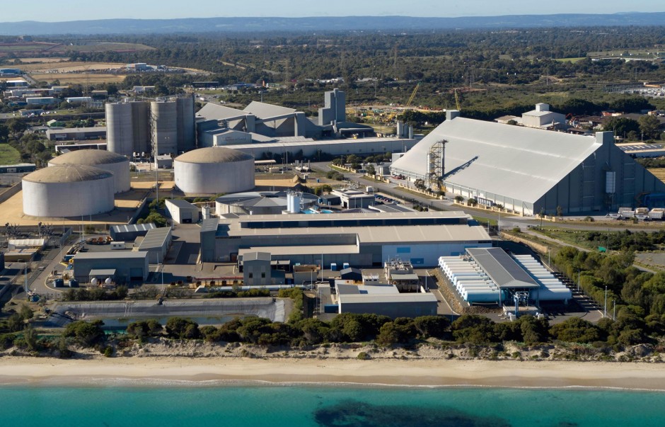 Overhead view of a Desalination Plant in Australia