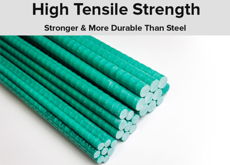 High tensile strength, stronger & more durable than steel