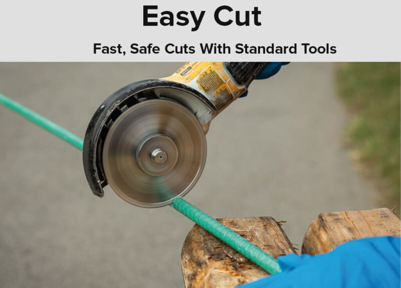 Easy cut, fast, safe cuts with standard tools