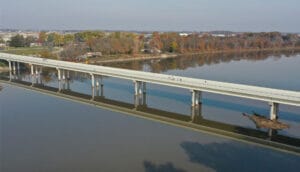 A bridge over the water